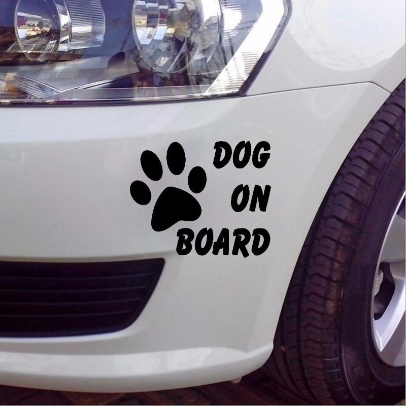 New Brand   DOG ON BOARD Car Sticker  Warning Sticker Safety Driving