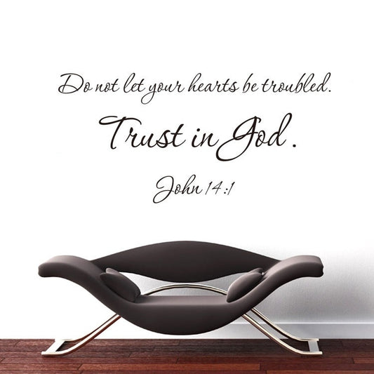 Don't Let Your Heart John English Quote Wall Sticker Home Decor Vinyl Art Decals