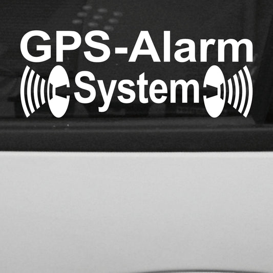 New Brand GPS Alarm System weiß gespiegelt Tattoo Deko Folie Auto Haus Fenster