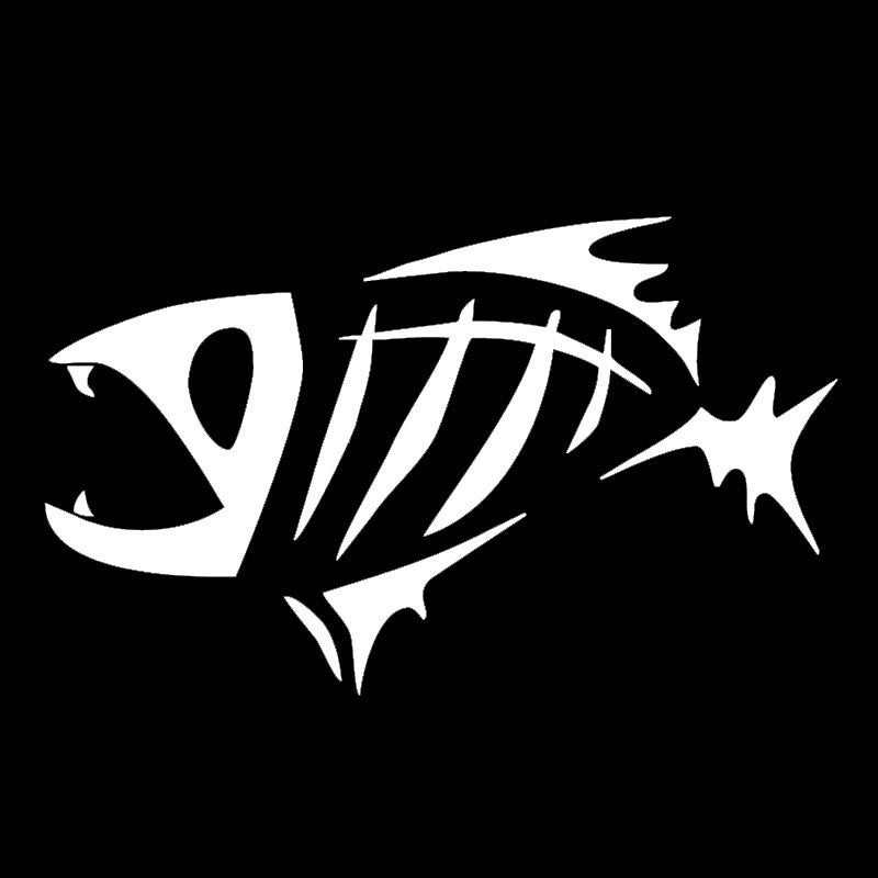 New Hot  Ferocious Animals Fish Tribal Bone Fisher Car Sticke
