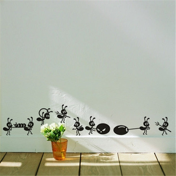 New Brand  Furnishings Wall Stickers Cartoon Decoration Glass Stickers Ant on Mirror Window Stickers Home Decoration