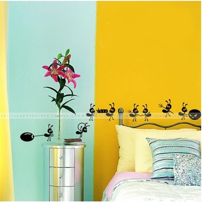 New Brand  Furnishings Wall Stickers Cartoon Decoration Glass Stickers Ant on Mirror Window Stickers Home Decoration