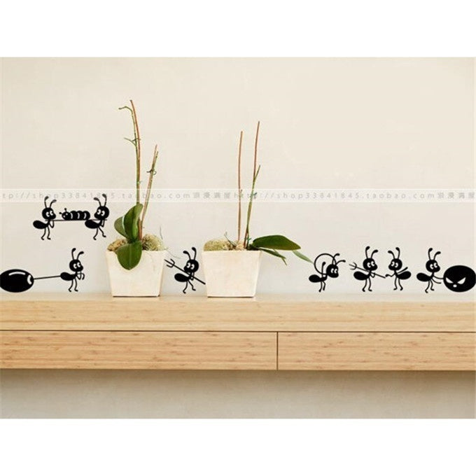 New Brand  Furnishings Wall Stickers Cartoon Decoration Glass Stickers Ant on Mirror Window Stickers Home Decoration