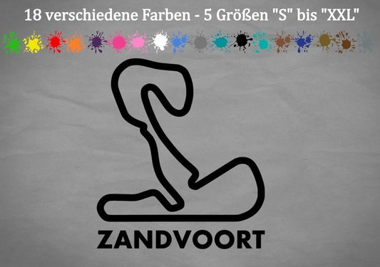 2018 NEW Circuit Zandvoort Aufkleber Niederlande Sticker Park Formel 1
