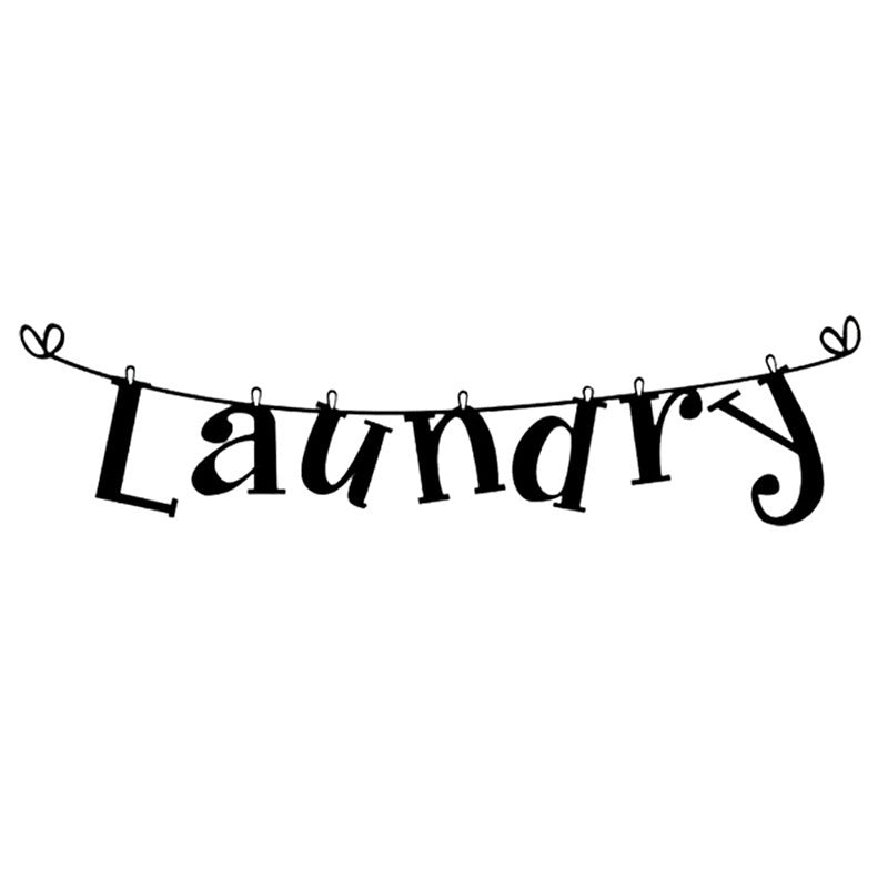 2018 NEW  Laundry Room Wall Sticker Home Decor Popular Vinyl Removable Wallpaper Washhouse
