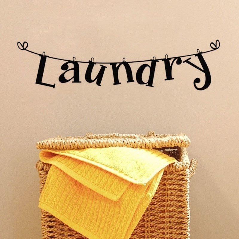 2018 NEW  Laundry Room Wall Sticker Home Decor Popular Vinyl Removable Wallpaper Washhouse