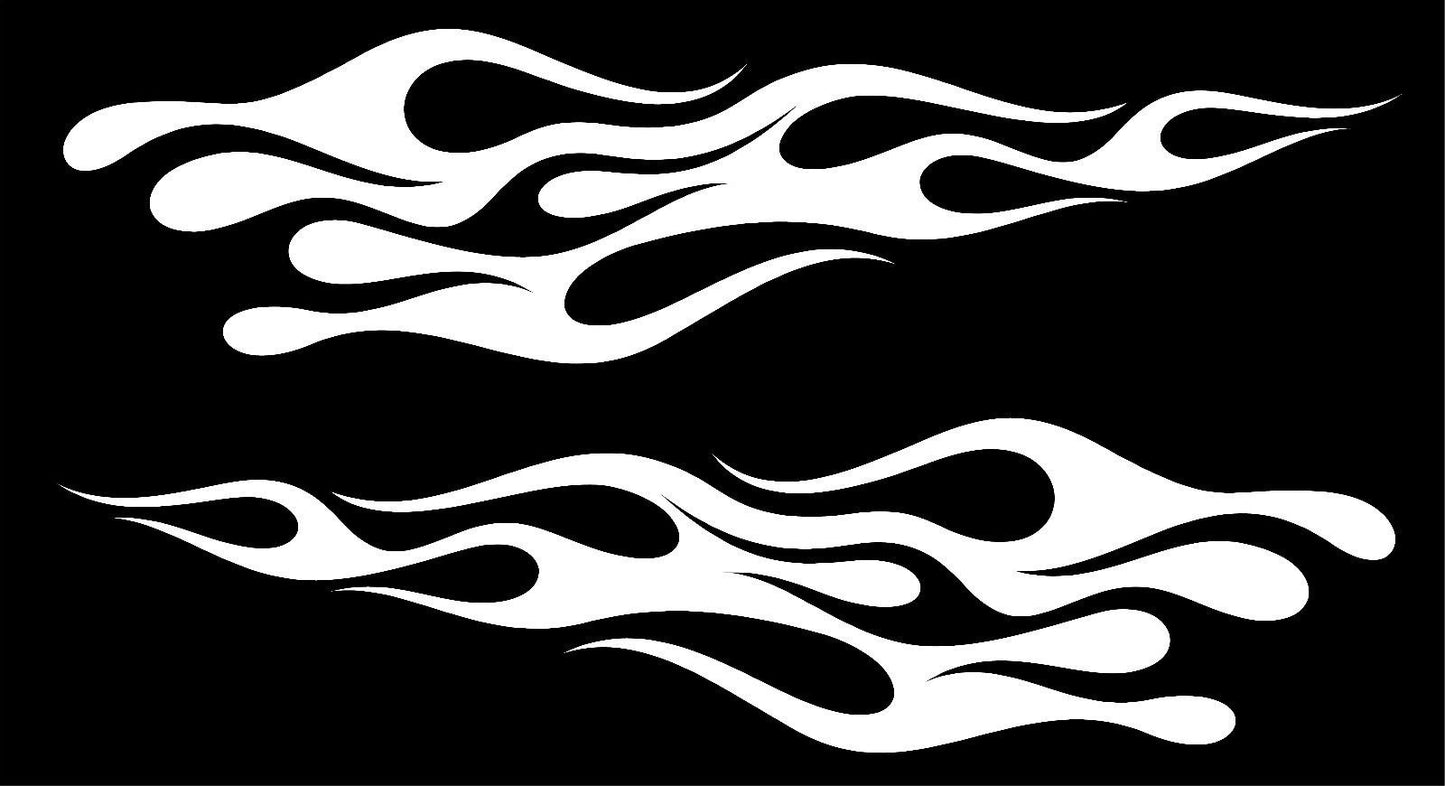 New Fashion   1Pair Auto graphics flames sticker outdoor vinyl decal 32 x 7.5CM