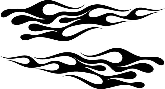 New Fashion   1Pair Auto graphics flames sticker outdoor vinyl decal 32 x 7.5CM