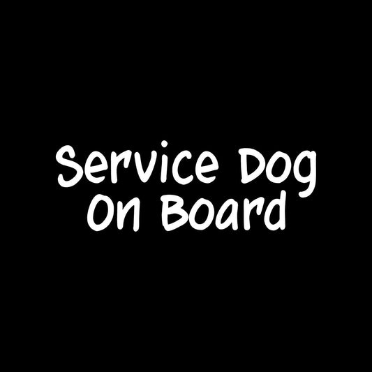 High-quality   SERVICE DOG ON BOARD Sticker Car Window Vinyl Decal Pet Therapy Training Puppy