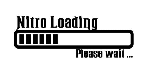 New Hot Nitro loading please wait funny humor sticker vinyl decal, car bumpers window