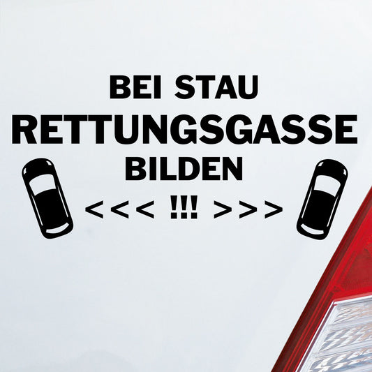 Auto Aufkleber Bei Stau Rettungsgasse Bilden! Feuerwehr Sticker Leben Retten