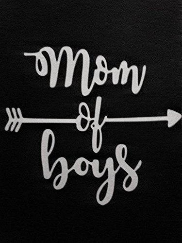Chase Grace Studio Mom Life Boy Vinyl Decal Sticker | White | Car Truck Van SUV Laptop Wall 5.5 "X 5"