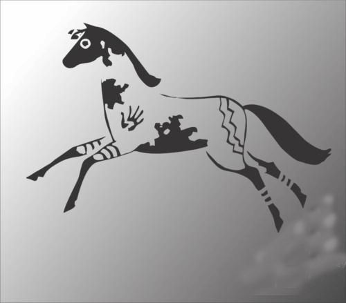 Native American War Pony Vinyl Decal Sticker Indian Tribal Car Pride Bear Claw Sticker Decals