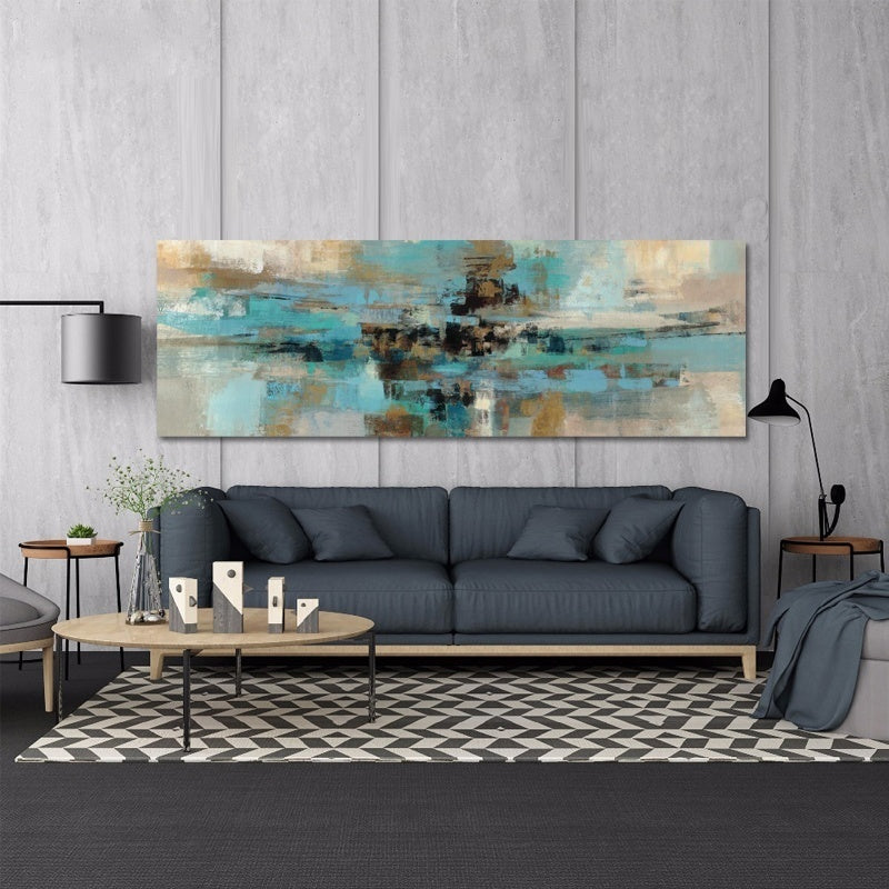 Navy Blue Canvas Painting Posters and Prints on Canvas Modern Abstract Oil Painting on the Wall Art for Living Room Cuadros Decoracion Salon