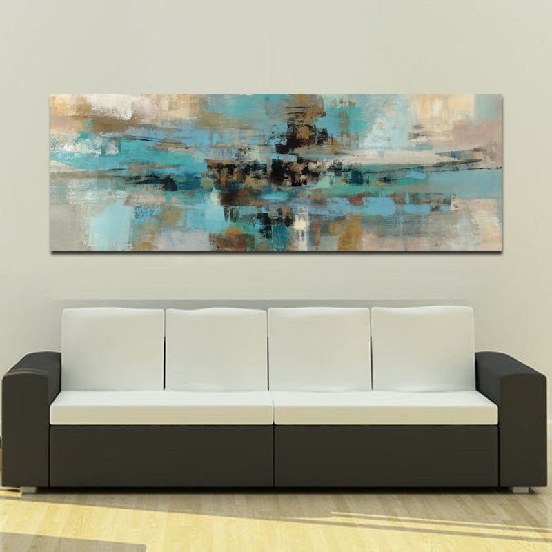 Navy Blue Canvas Painting Posters and Prints on Canvas Modern Abstract Oil Painting on the Wall Art for Living Room Cuadros Decoracion Salon