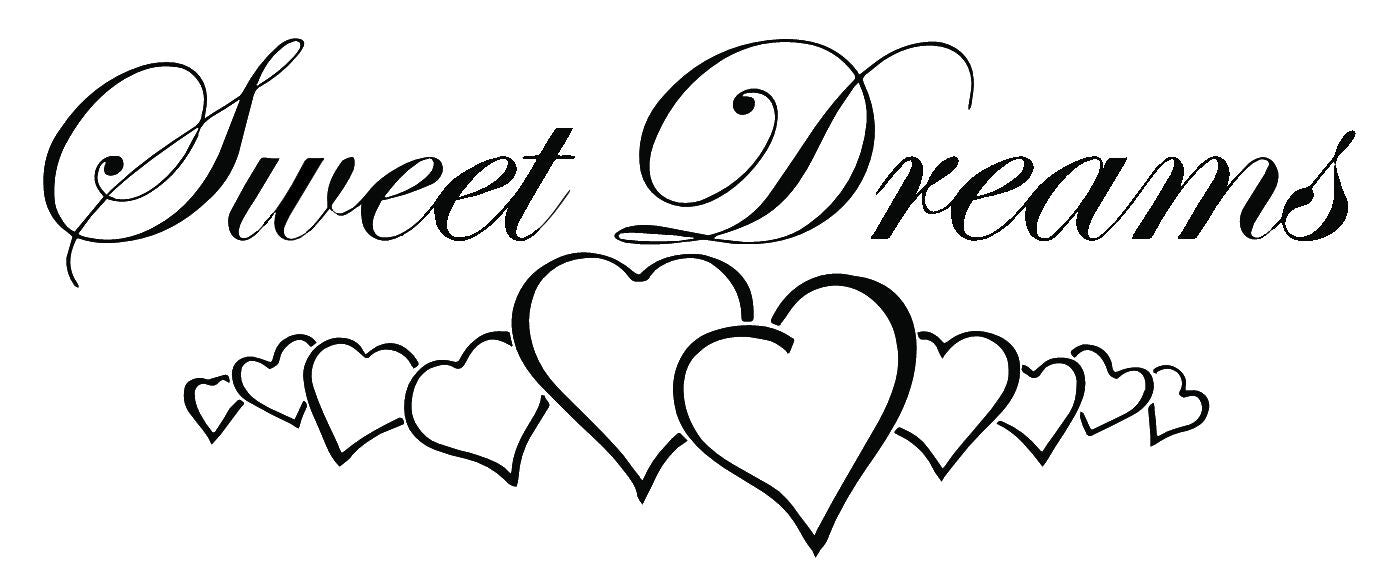 Sweet Dreams Hearts Nursy Children's Bedroom Decal Wall Art Sticker Picture