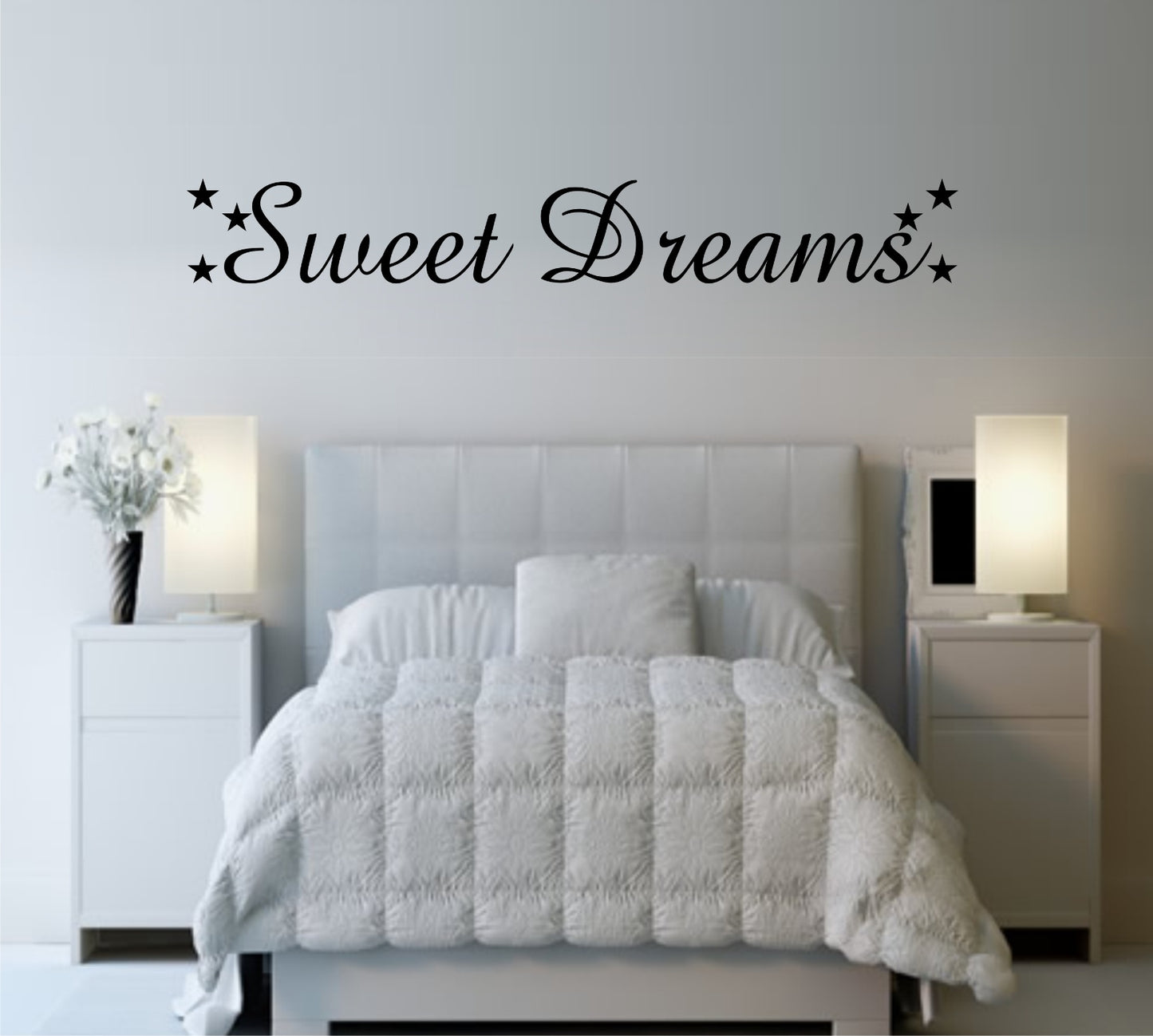 SWEET DREAMS BEDROOM QUOTE WALL ART STICKER DECAL HOME DECOR WORDS