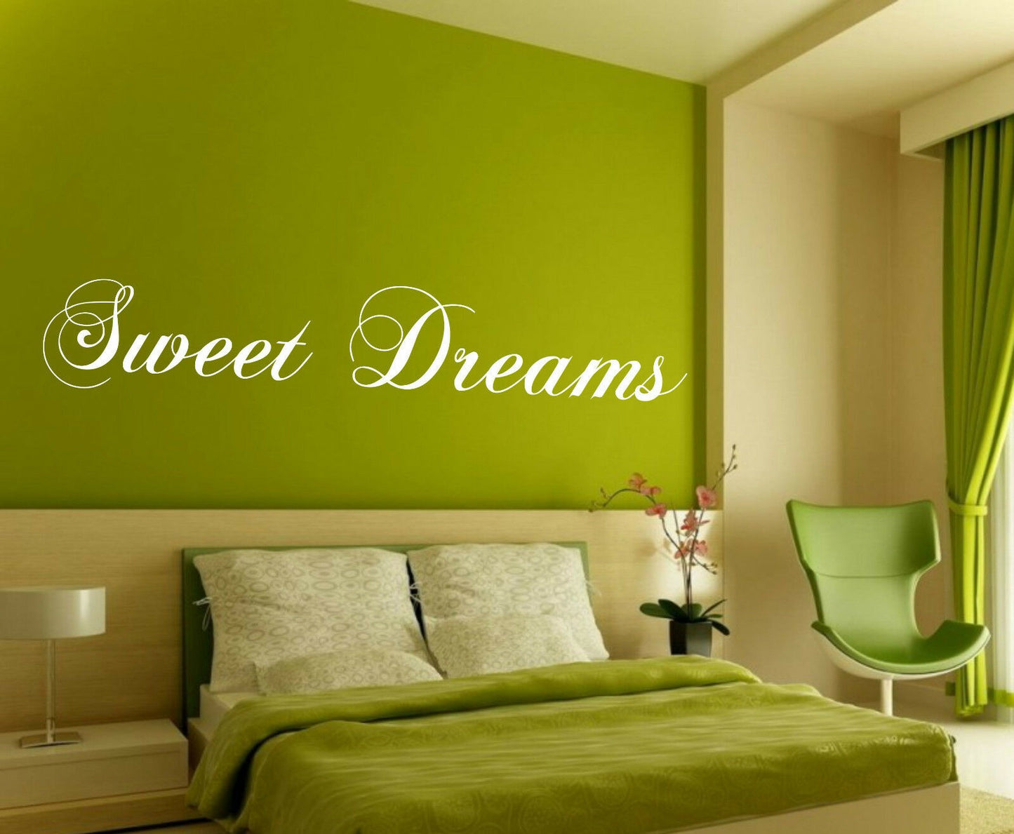 120cm x 30cm Sweet Dreams Wall Art Sticker - Decal Vinyl Transfer Quote - Bedroom Decoration