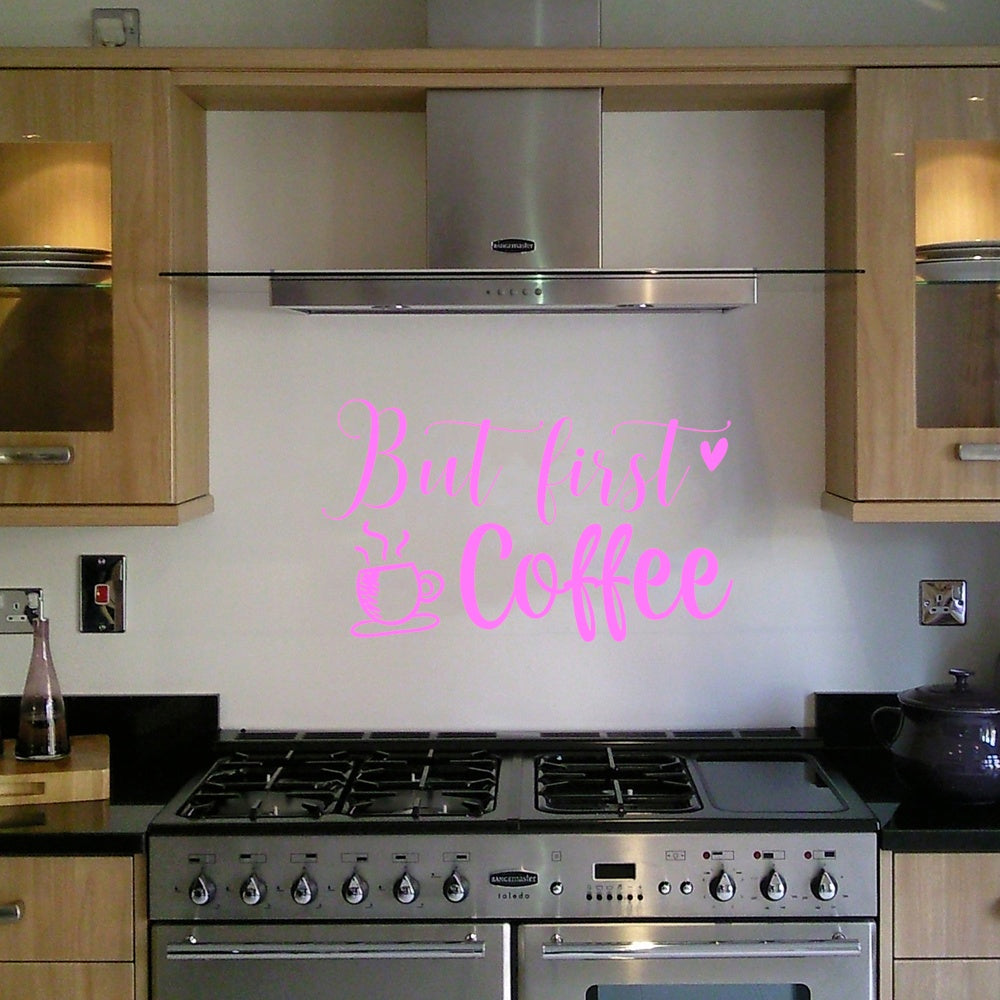 But First Coffee Kitchen Wall Sticker Vinyl Art Decals Cafe Diner DIY Transfer
