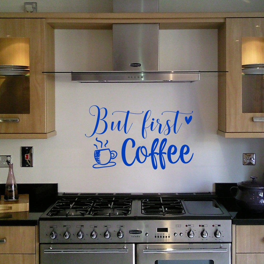 But First Coffee Kitchen Wall Sticker Vinyl Art Decals Cafe Diner DIY Transfer