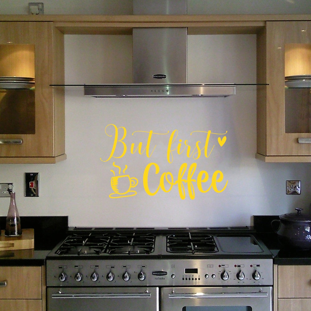 But First Coffee Kitchen Wall Sticker Vinyl Art Decals Cafe Diner DIY Transfer