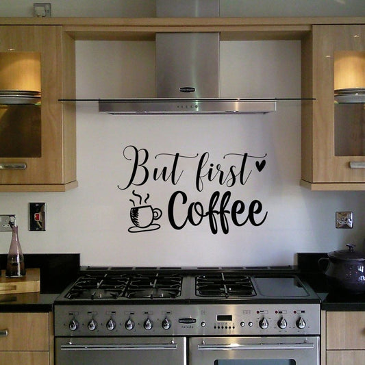 But First Coffee Kitchen Wall Sticker Vinyl Art Decals Cafe Diner DIY Transfer