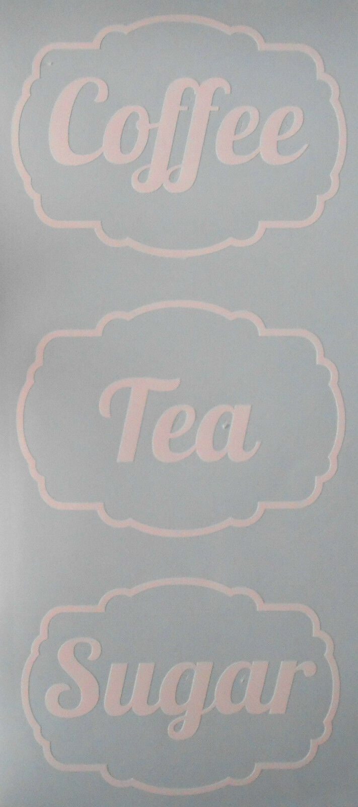 Tea, Coffee, Sugar Kitchen Jar Canister Labels Stickers