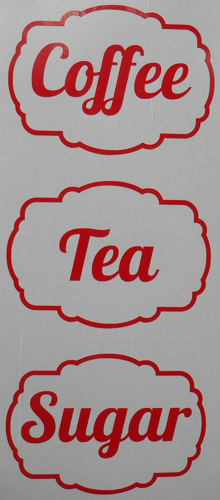 Tea, Coffee, Sugar Kitchen Jar Canister Labels Stickers