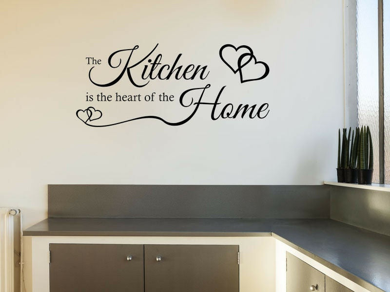 The KITCHEN Is The Heart of A Home, Wall Art Sticker, PVC Decal, Modern Transfer