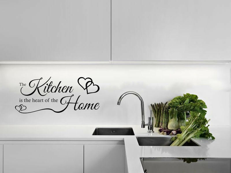 The KITCHEN Is The Heart of A Home, Wall Art Sticker, PVC Decal, Modern Transfer