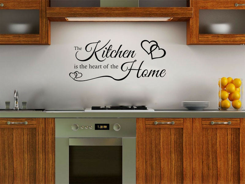 The KITCHEN Is The Heart of A Home, Wall Art Sticker, PVC Decal, Modern Transfer