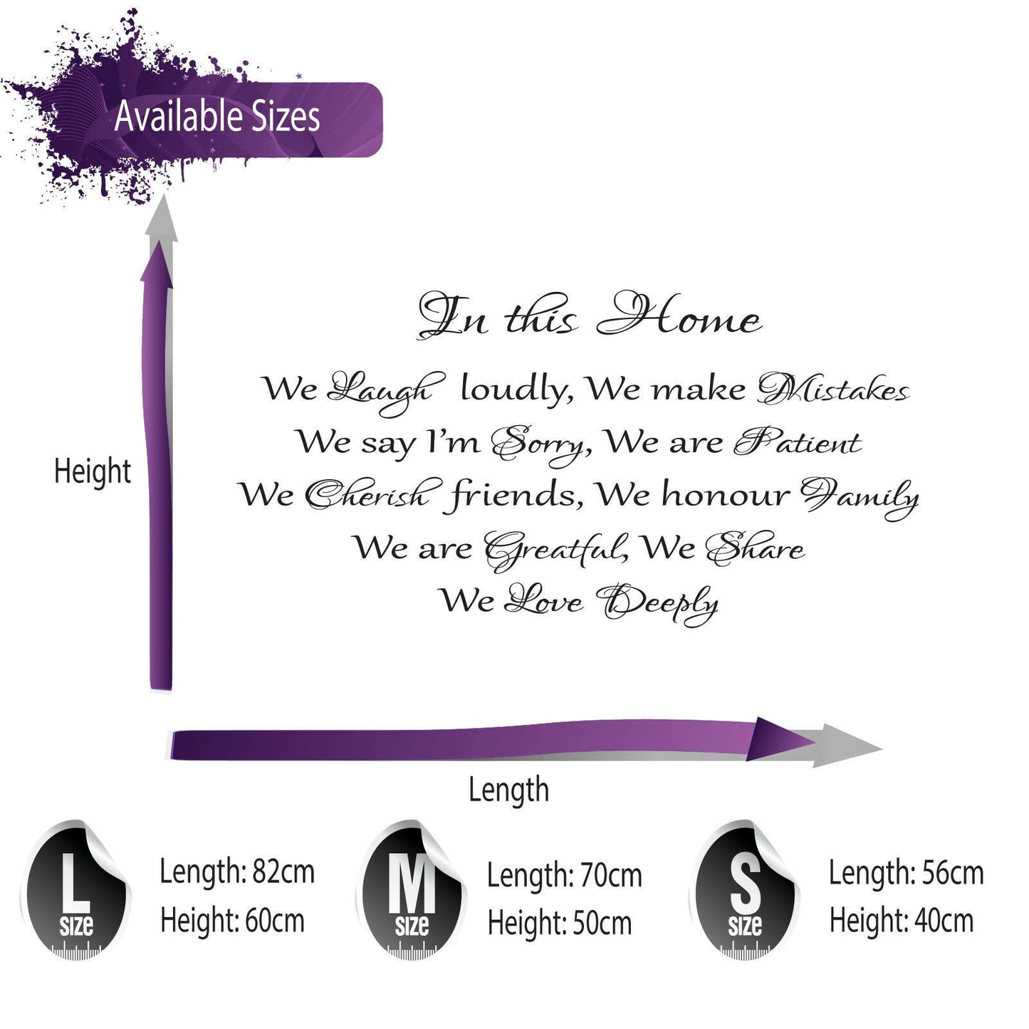 HOUSE RULES WALL STICKER QUOTE - FAMILY LOVE BEDROOM LOUNGE WALL ART DECAL X101