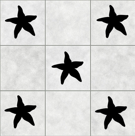 16 STARFISH water sea tile stickers BATHROOM WALL ART DECOR DECAL KITCHEN