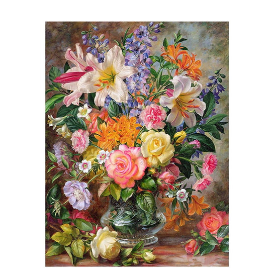 Oil Painting By Numbers Flowers Pictures Canvas Painting for Living Room Wall Art Home Decor