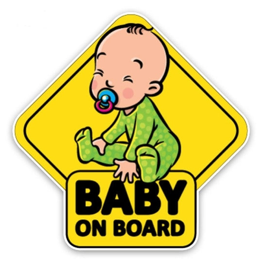 2018 NEW  14.7*14.7CM Car Sticker Lovely Cartoon BABY ON BOARD Colored Graphic Decoration Car SUV Window Door Bumper Sticker Decal