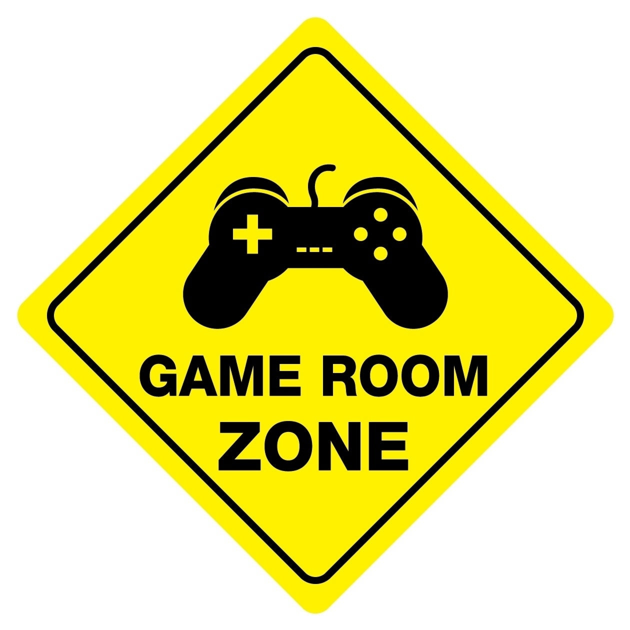 New Hot   GAME ROOM ZONE Funny Novelty Crossing Sign Sticker