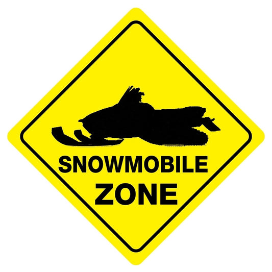 High-quality  SNOWMOBILE ZONE Funny Novelty  Sign Sticker