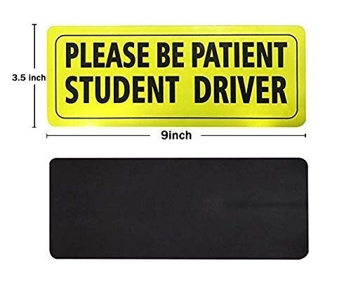 Fashion 3 Pack Please Patient Student Driver Safety Sign Car Bumper Decal for  Driver Car Window Door Sticker