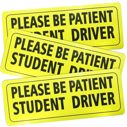 Fashion 3 Pack Please Patient Student Driver Safety Sign Car Bumper Decal for  Driver Car Window Door Sticker