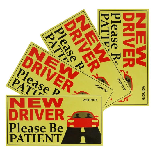 Hot Vaincre Set of 4 Student Drivers for Cars, Vehicle Logo Bumper Stickers for  Drivers / Novice Car Window Door Decals