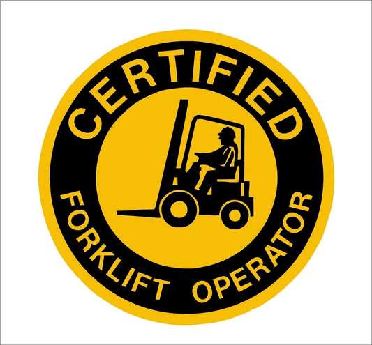 2018 NEW   Certified Forklift Operator Hard Hat Hardhat Decal Sticker Placard Decor Waterproof