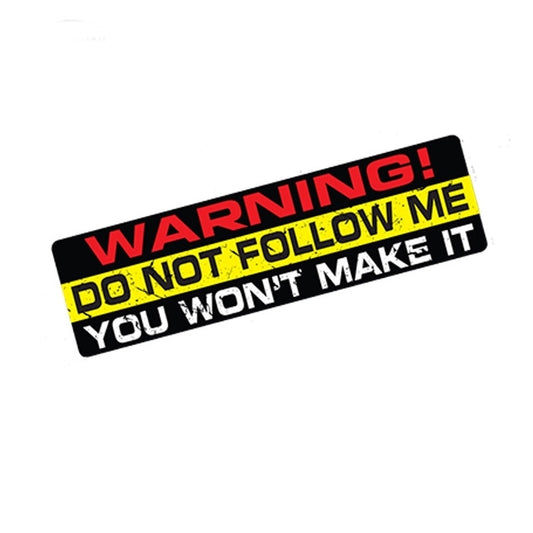 New Fashion Car Styling Does Not Follow The Applique Sticker Vinyl Funny Bumper Car Sticker 15 * 4cm
