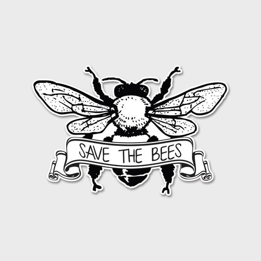 2018 NEW Save Bee Decal Eco-Friendly Sticker Laptop Sticker | Car Window Door Bumper Decal | Vintage Bee |