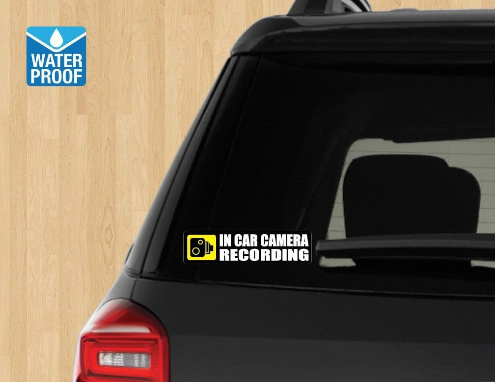 High-quality (Pack of 4 pcs) in Car Camera Recording Sticker Dash Cam on Board Video Bumper Baby Decal