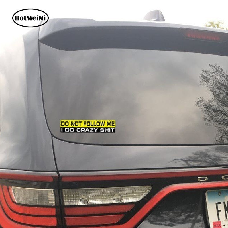 Car Styling Does Not Follow Me Decals Car Stickers Vinyl Funny Dump Truck Jdm 4x4 Off-road SUV Car Window Door Bumper Sticker 15 * 3cm
