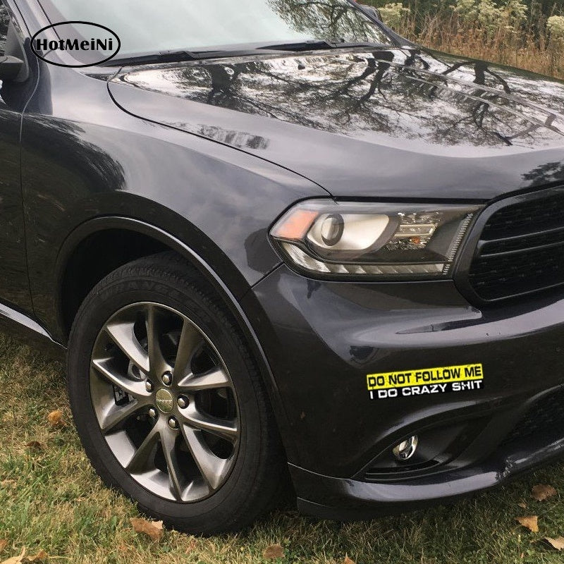 Car Styling Does Not Follow Me Decals Car Stickers Vinyl Funny Dump Truck Jdm 4x4 Off-road SUV Car Window Door Bumper Sticker 15 * 3cm