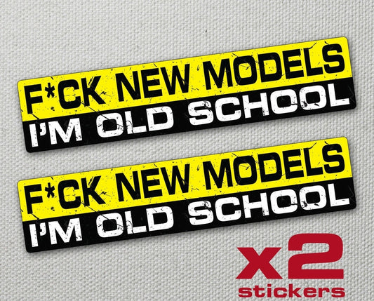 High-quality OLD SCHOOL Funny Bumper Sticker Vinyl Decal JDM Car Truck Van Bike Offroad