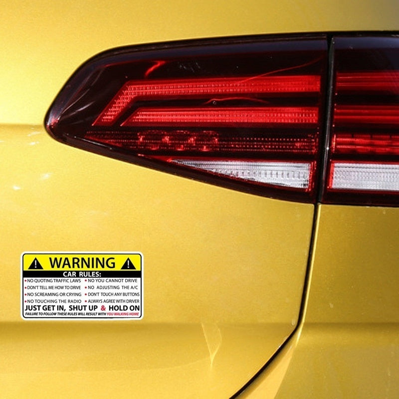 New Hot Safety Warning Rules Decal  Car Window Door Bumper Sticker