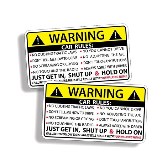 New Hot Safety Warning Rules Decal  Car Window Door Bumper Sticker