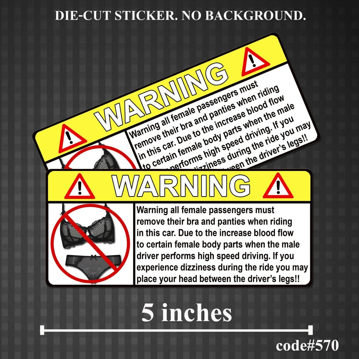 2018 NEW WARNING FEMALE Passengers Vinyl Die-Cut Sticker Decal JDM SUV Car Funny Quote